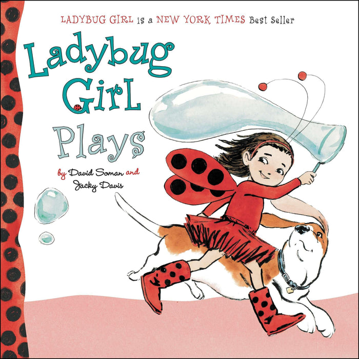 Ladybug Girl Plays by Jacky Davis - Board Book cover