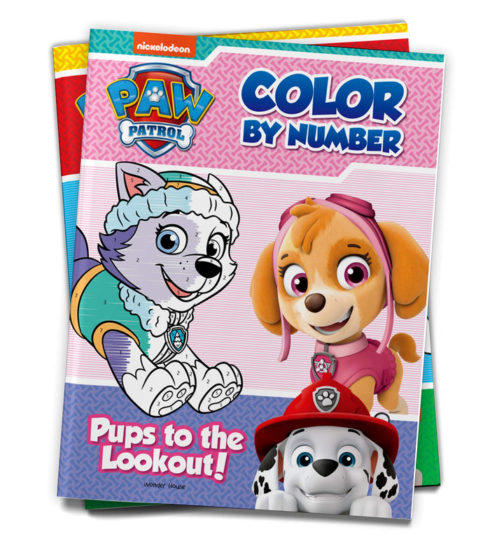 Pups to the Lookout: Paw Patrol, Color By Number Activity Book by Wonder House Books - Paperback cover