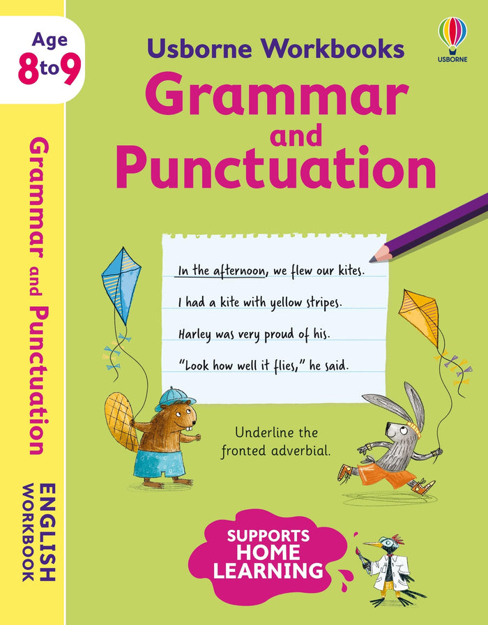 Usborne Workbooks Grammar and Punctuation 8-9 by Jane Bingham - Paperback cover
