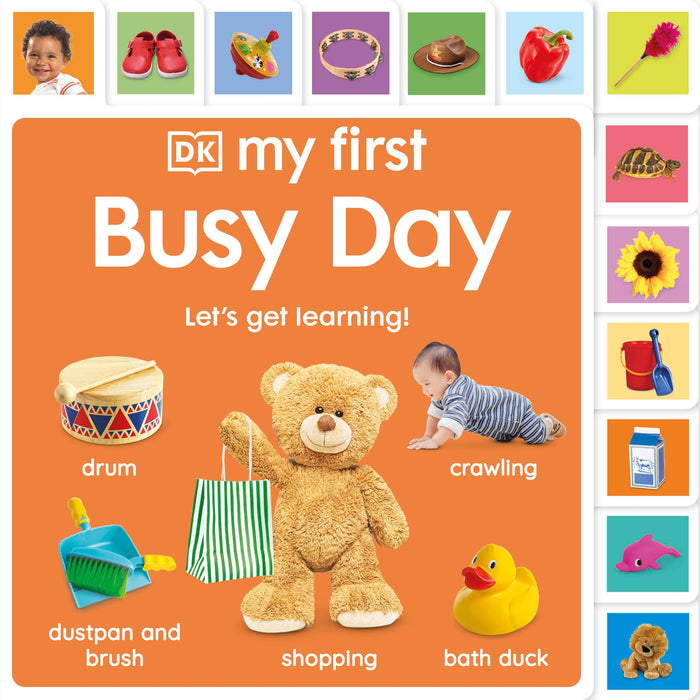 DK Children My First Busy Day Lets Get Learning! (My First Tabbed Board Book). by D.K. Publishing - Board Book cover