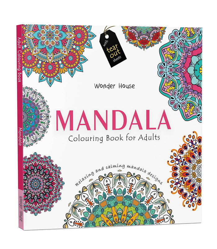 Mandala: Colouring Books for Adults with Tear Out Sheets (Adult Colouring Book) by Wonder House Books - Paperback cover