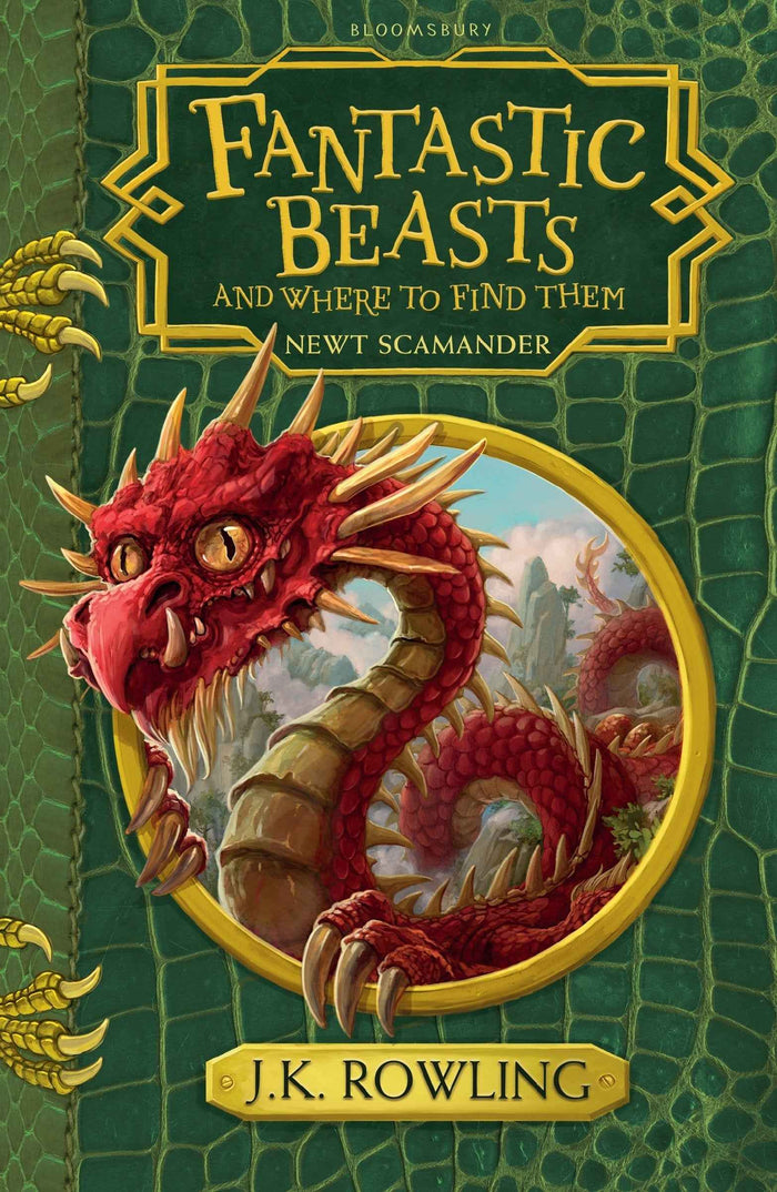 Front cover of the book 'Fantastic beasts and where to find them: hogwarts library book' by J K Rowling.