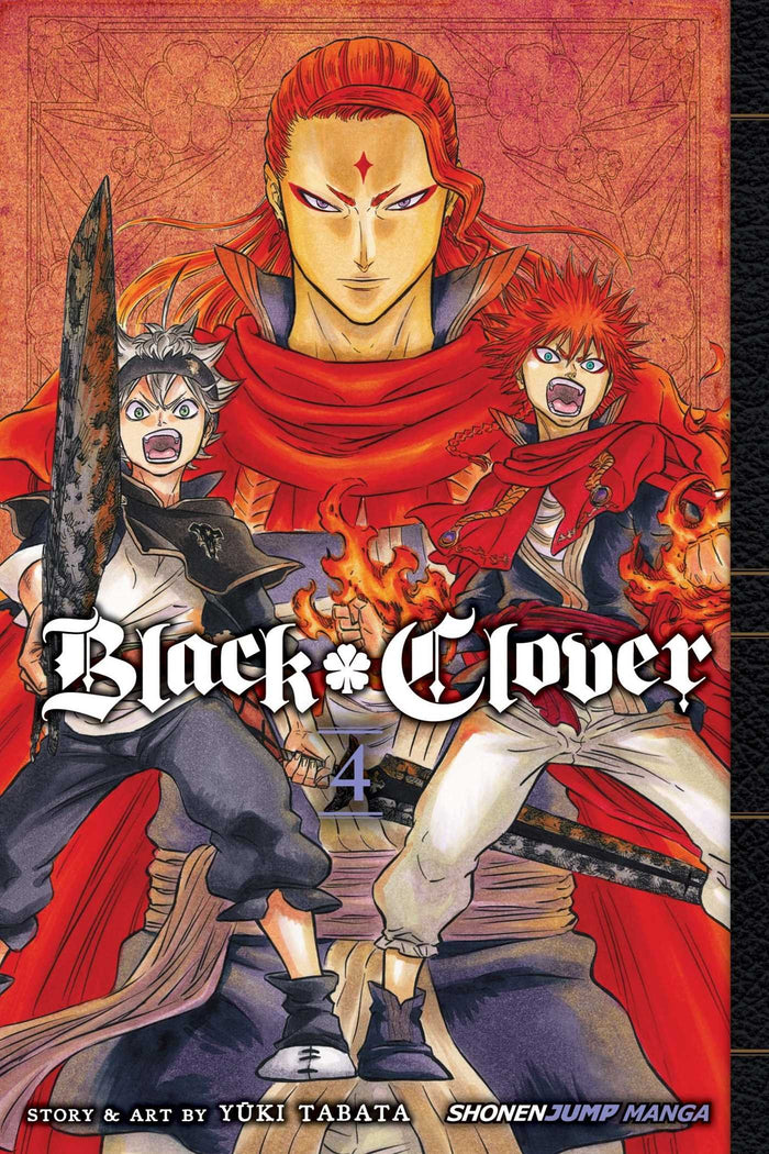 Black Clover, Vol. 4: The Crimson Lion King by Yuki Tabata - Paperback cover