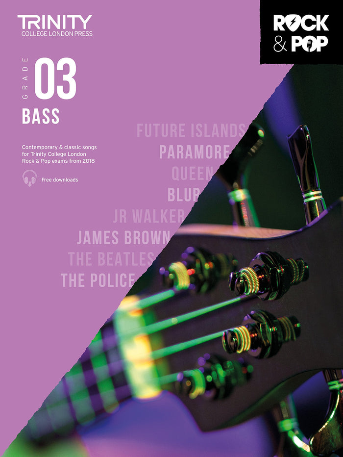 Trinity Rock & Pop 2018 Bass Grade 3 - Sheet Music cover