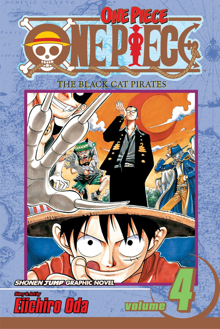 One Piece Vol. 4: The Black Cat Pirates by Eiichiro Oda - Paperback cover