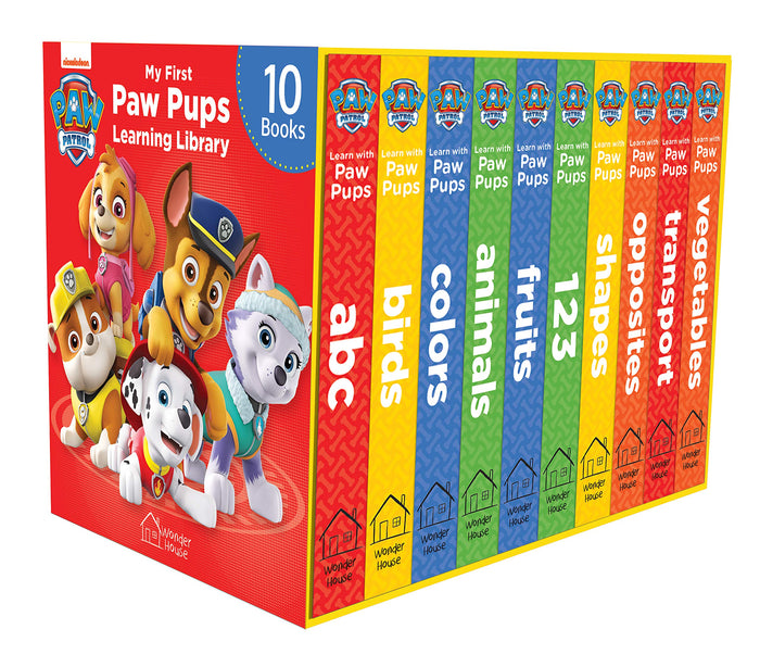 My First Paw Pups Learning Library: Boxset of 10 Board Books For Children by Wonder House Books - Board Book cover