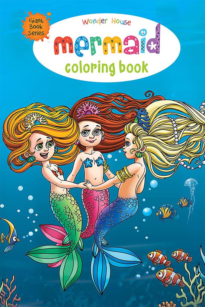 Mermaid Colouring Book (Giant Book Series): Jumbo Sized Colouring Books by Wonder House Books - Paperback cover