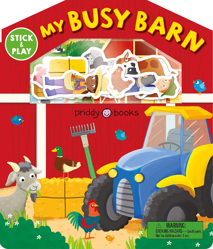 Stick and Play: My Busy Barn (Magic Sticker Play and Learn) by Roger Priddy - Board Book cover