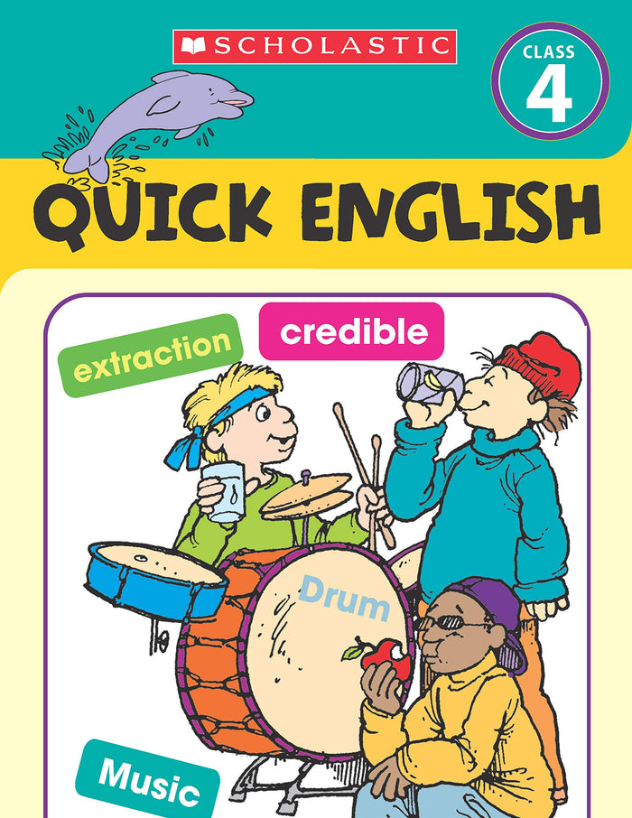 Front cover of the book 'Quick English Grade 4' by Scholastic.
