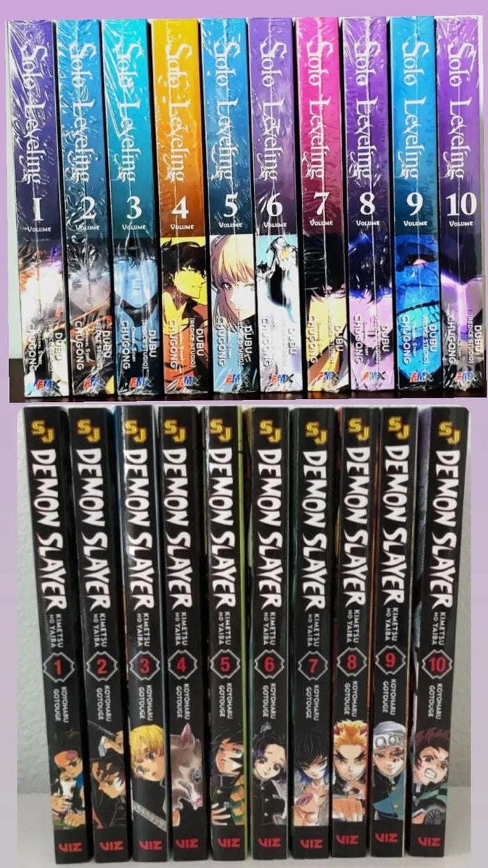 Action Hit Manga Bundle : Solo Leveling Manga Series, Vol 1-10 || Demon Slayer Manga Collection, Vol. 1-10 || ?? With Bonus Manga Wall Framed Poster! - bulkbookshop.com