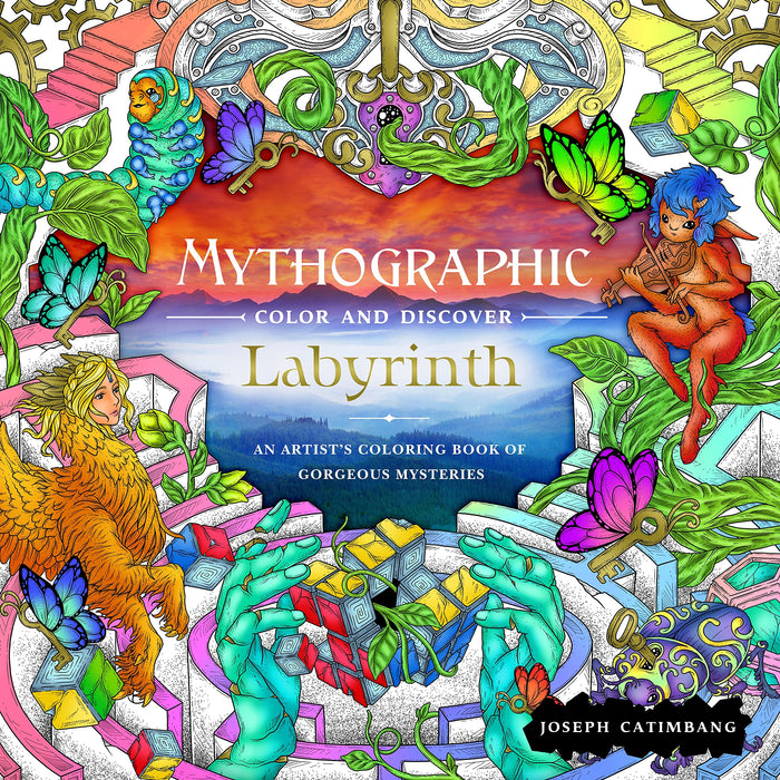 Mythographic Color and Discover: Labyrinth: An Artist’s Coloring Book of Gorgeous Mysteries - Paperback cover