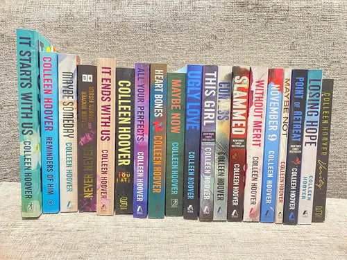 Full shelf of Colleen Hoover 19 Books Complete Collection Set at bulkbookshop.com