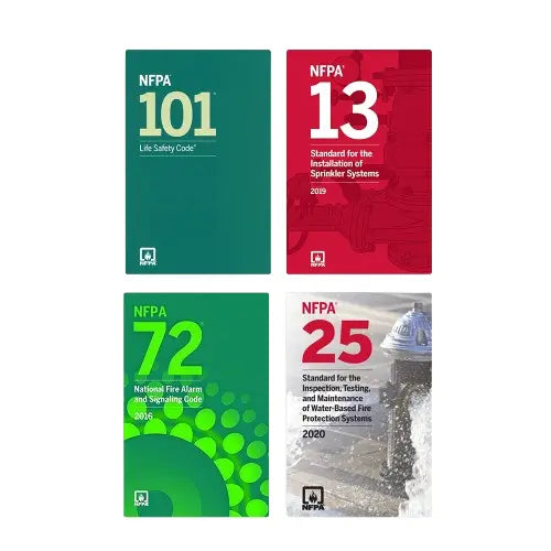 NFPA Fire and Life Safety Code Set NFPA 101 13 72 25 Fire Protection Standards