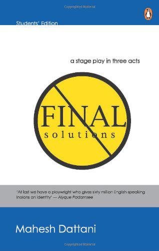 Final Solutions by Mahesh Dattani - Paperback cover