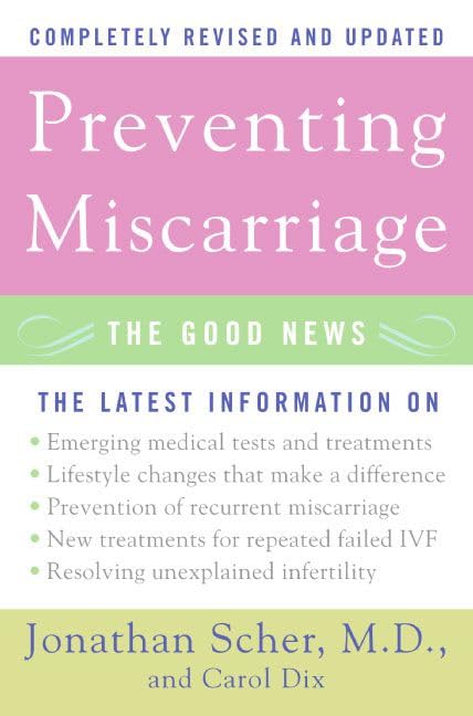 Preventing Miscarriage by Jonathan Scher - Paperback cover