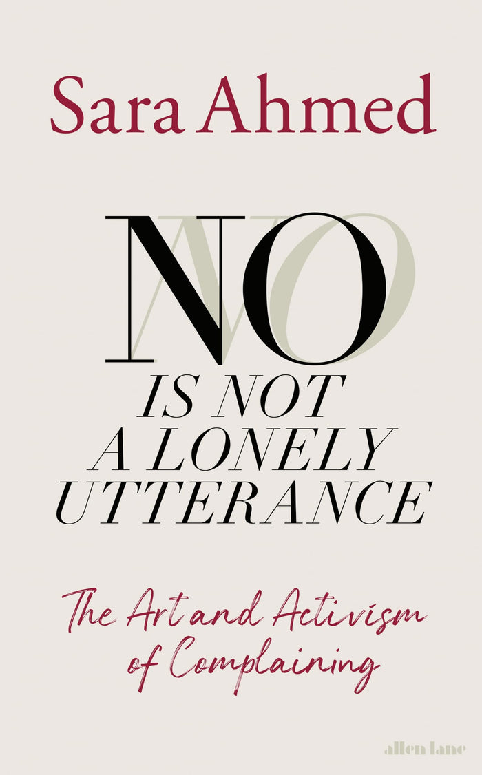 No Is Not a Lonely Utterance by Sara Ahmed - Hardcover cover