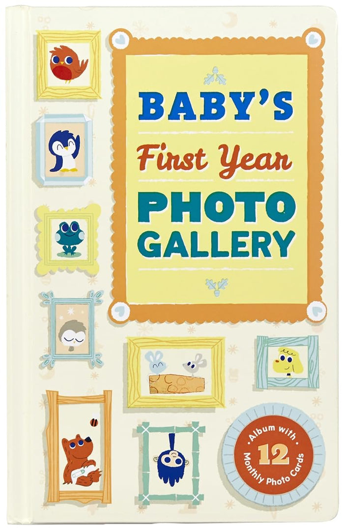 Baby's First Year Photo Gallery: Album with 12 Monthly Photo Cards by Abrams Noterie - Hardcover cover