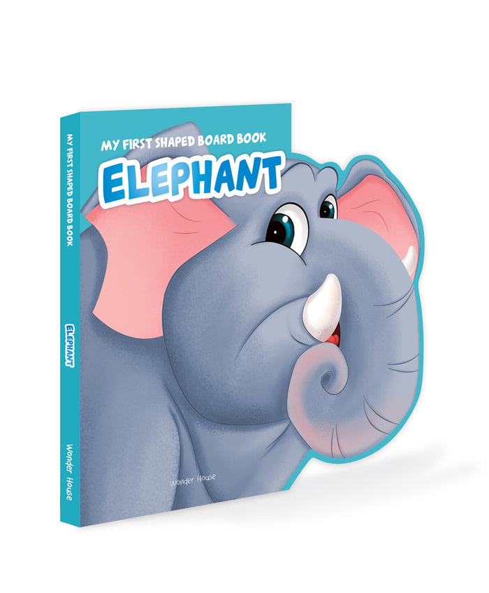 My First Shaped Board book - Elephant, Die-Cut Animals, Picture Book for Children by Wonder House Books - Board Book cover