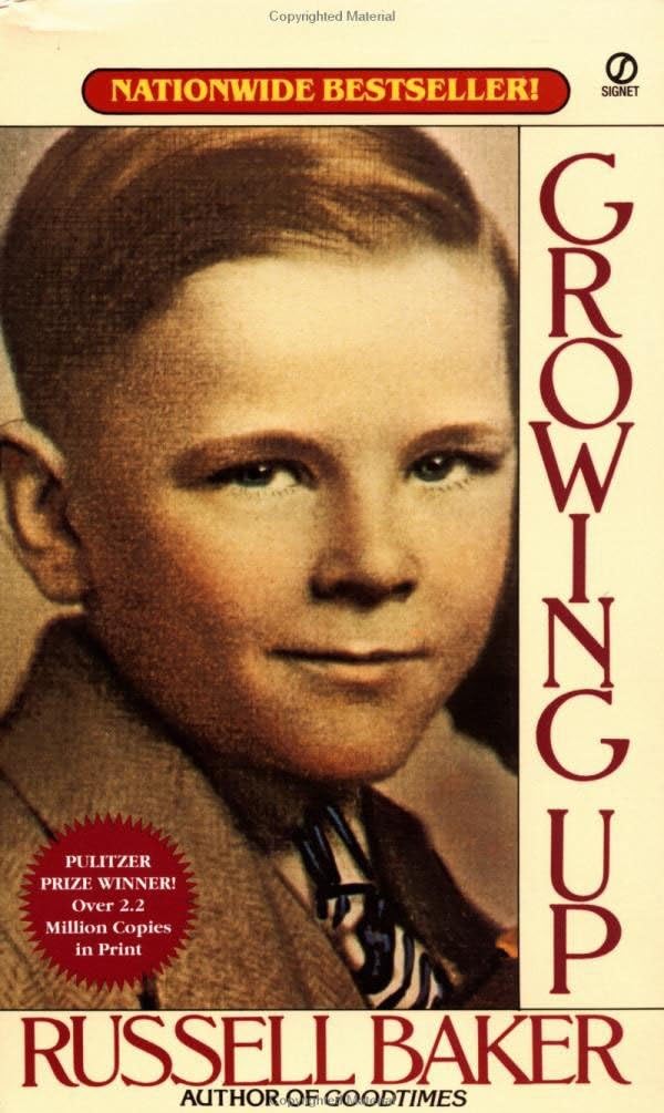 Growing Up by Russell Baker - Mass Market Paperback cover
