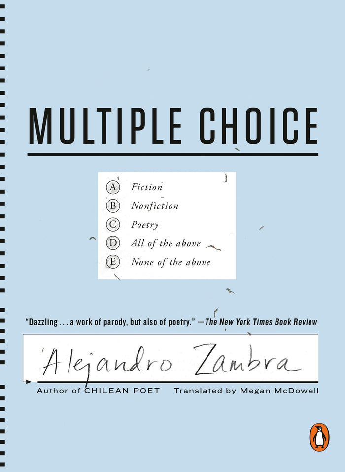 Multiple Choice by Alejandro Zambra - Paperback cover