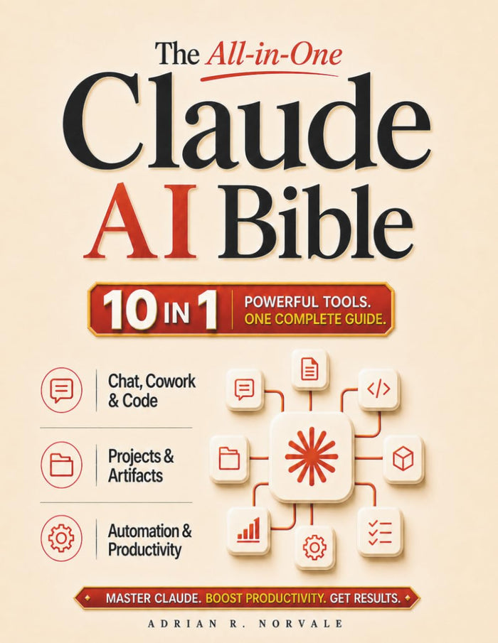 The All-in-One Claude AI Bible by Adrian R. Norvale book cover