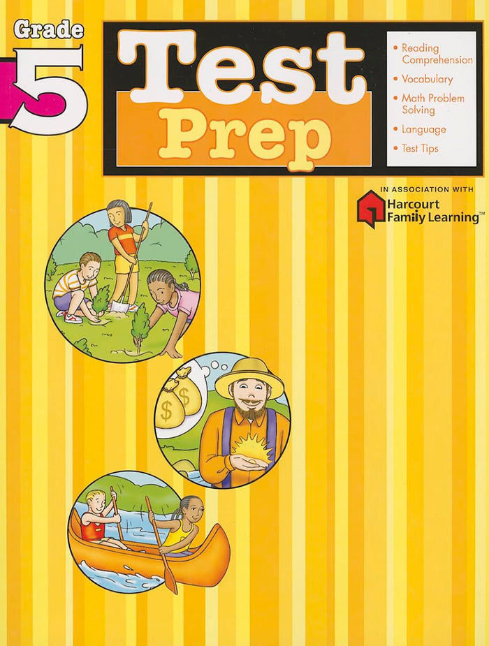 Test Prep: Grade 5 (Flash Kids Harcourt Family Learning) - Paperback cover