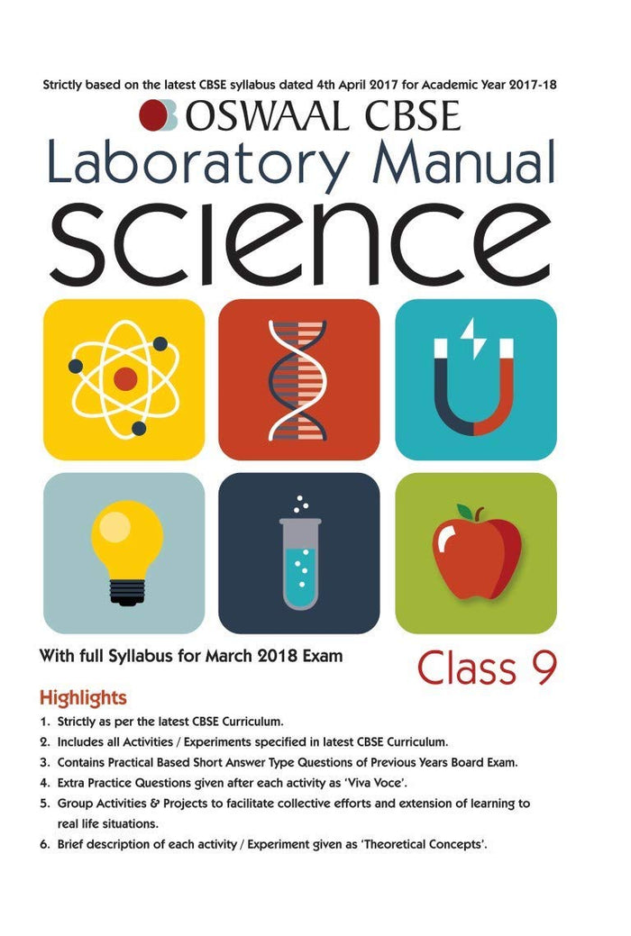 Oswaal CBSE Laboratory Manual for Class 9 Science by Panel of Experts - Paperback cover