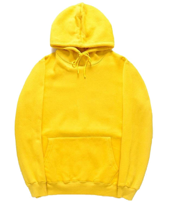 Front cover of the book 'Sheng Xi Mens Casual Hooded Pullover Coat Drawstring Solid Sweatshirts Yellow M' by Vincent Delecroix.