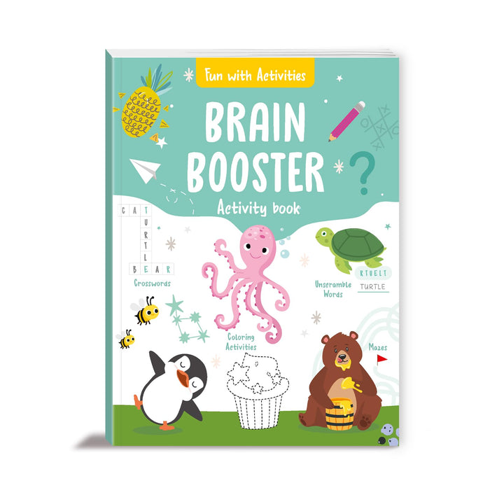 Front cover of the book 'Fun with Activities: Brain Boosters' by Penguin.