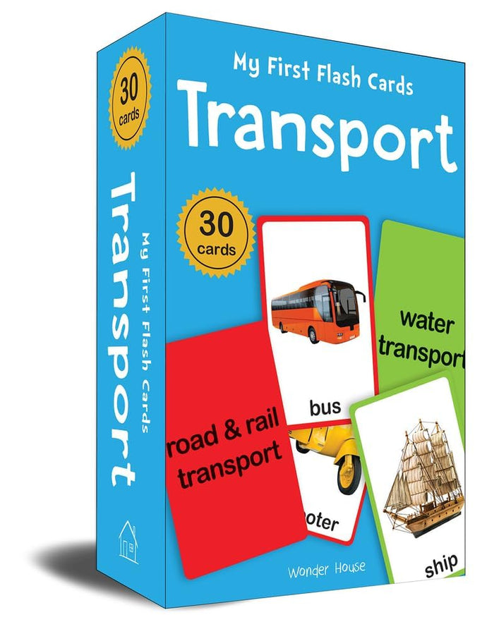 My First Flash Cards - Transport: 30 Early Learning Flash Cards for Kids by Wonder House Books - Card Book cover