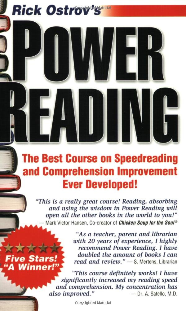 Power Reading : The Best, Fastest, Easiest, Most Effective Course on Speedreading and Comprehension Ever Developed! by Rick Ostrov - Paperback cover
