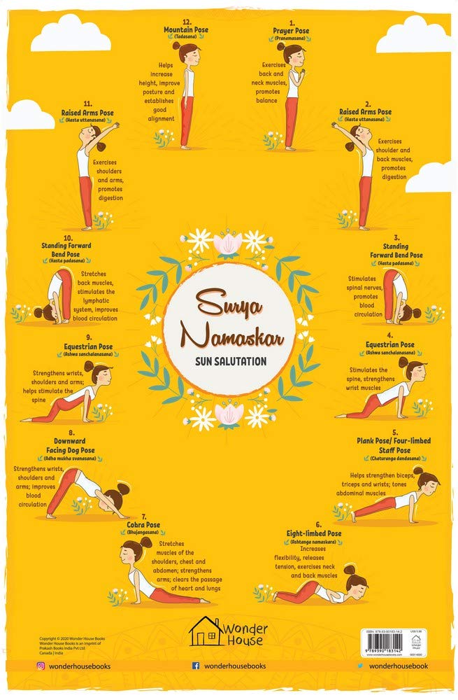 Surya Namaskar - My First Early Learning Wall Chart (19 Inches X 29 Inches) by Wonder House Books - Paperback cover