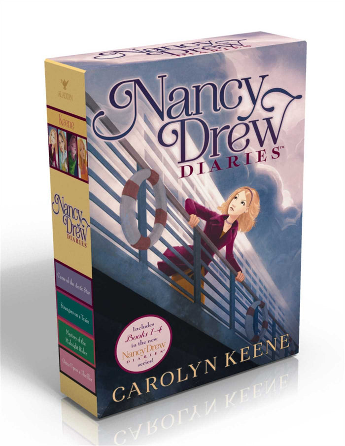 Nancy Drew Diaries (Boxed Set): Curse of the Arctic Star; Strangers on a Train; Mystery of the Midnight Rider; Once Upon a Thriller by Carolyn Keene - Paperback cover