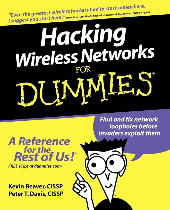 Hacking Wireless Networks For Dummies by Kevin Beaver - Paperback cover