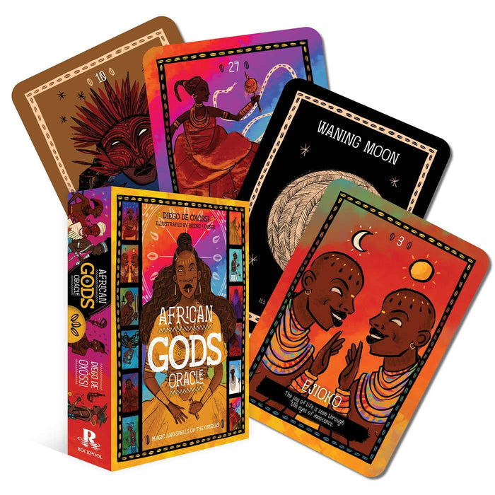 African Gods Oracle: Magic and spells of the Orishas (Rockpool Oracle) by Diego de Oxóssi - Cards cover