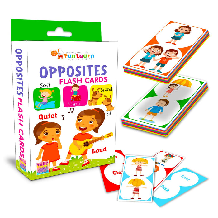 Hello Friend Opposite 30-Flash Cards for Kids, Children and Toddlers - Ages 1+ Years - Paperback cover