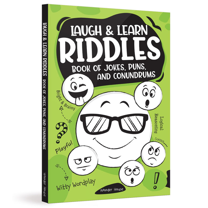 Laugh and Learn Riddles Book of Jokes, Puns, and Conundrums by Wonder House Books - Paperback cover