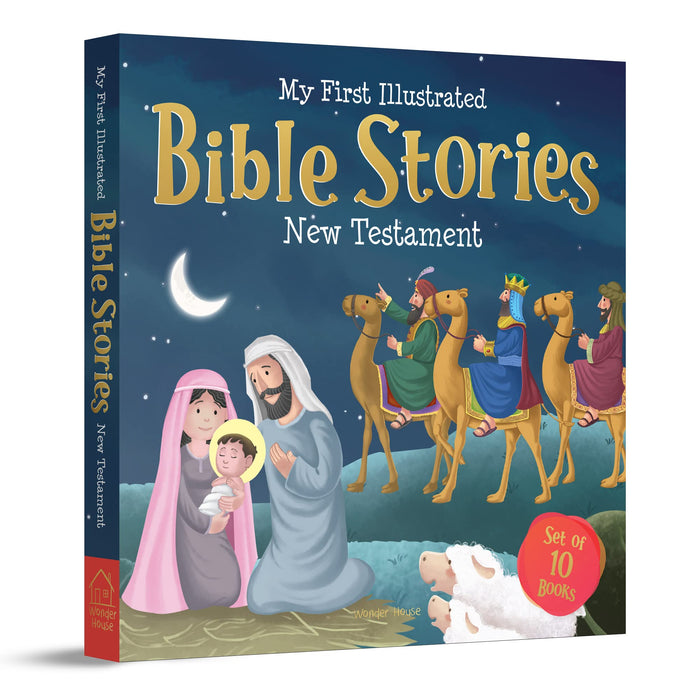 My First Illustrated Bible Stories from New Testament [Boxed Set of 10] - English / Popular Stories from Bible / Easy to Understand Children Books with (My First Bible Stories) by Wonder House Books - Paperback cover