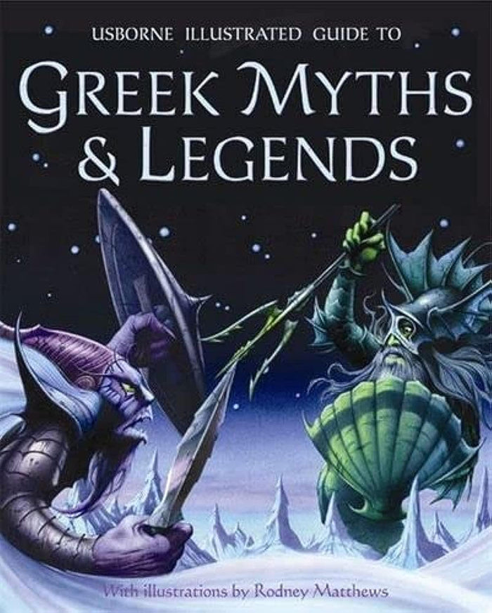 Greek Myths & Legends - Usborne Illustrated Guide by Cheryl Evans - Paperback cover