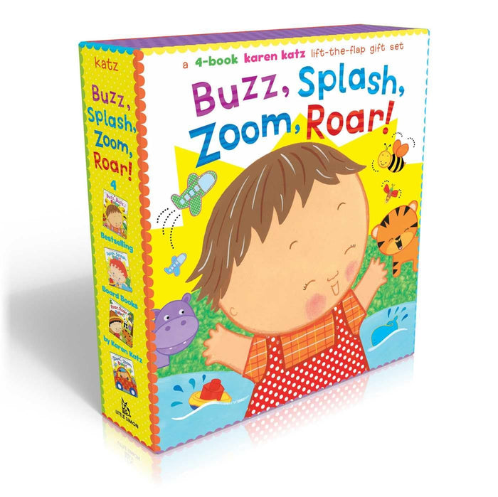 Buzz, Splash, Zoom, Roar! (Boxed Set): 4-book Karen Katz Lift-the-Flap Gift Set: Buzz, Buzz, Baby!; Splish, Splash, Baby!; Zoom, Zoom, Baby!; Roar, Roar, Baby! by Karen Katz - Board Book cover
