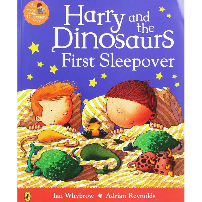 Harry and the Dinosaurs: First Sleepover by Adrian Reynolds - Paperback cover