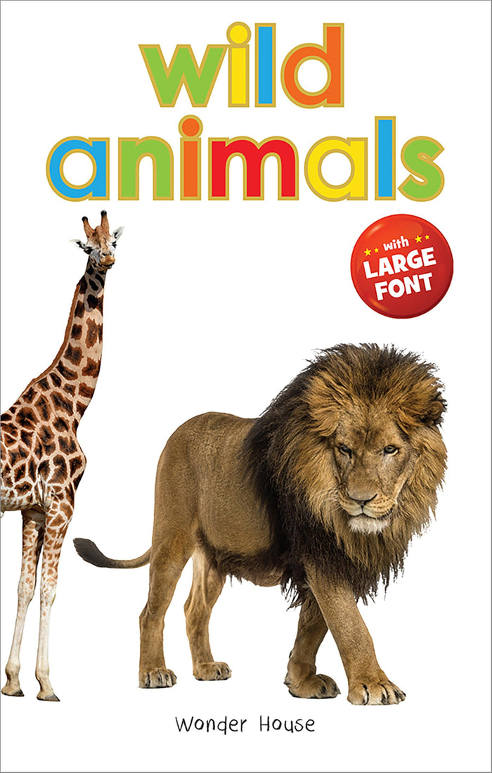 Wild Animals - Early Learning Board Book With Large Font : Big Board Books Series by Wonder House Books - Board Book cover