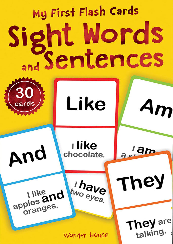 My First Flash Cards: Sight Words and Sentences (Flash Cards For Children) by Wonder House Books - Cards cover