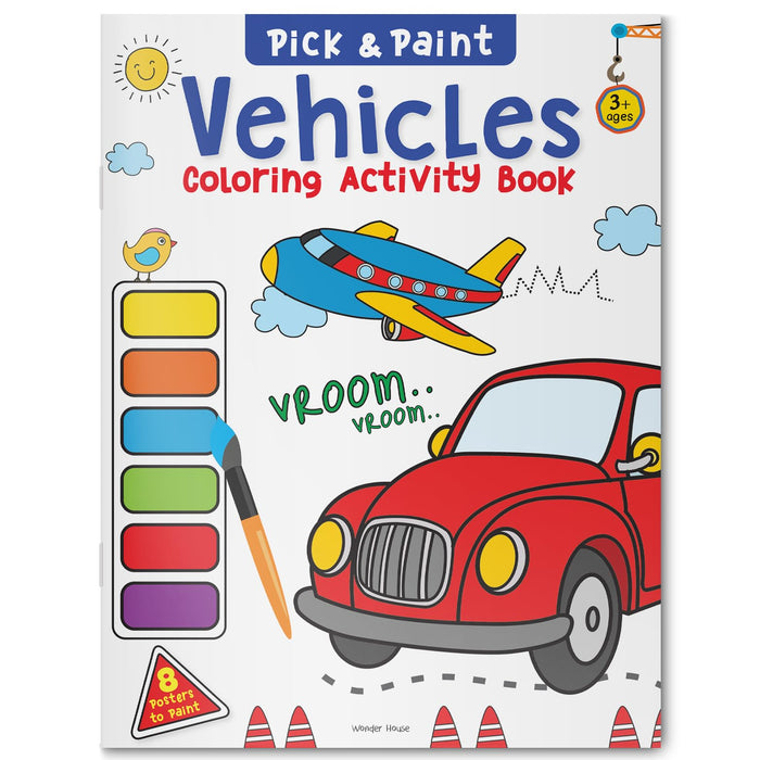 Pick and Paint Coloring Activity Book For Kids: Vehicles by Wonder House Books - Paperback cover