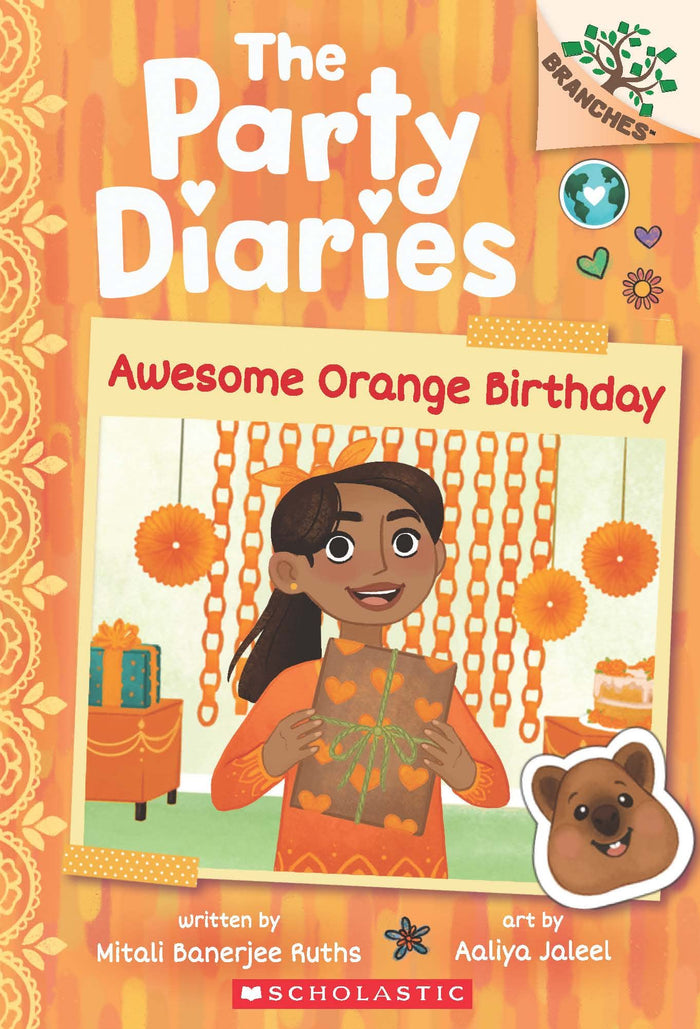 The Party Diaries #1: Awesome Orange Birthday (A Branches Book) by Mitali Banerjee Ruths - Paperback cover
