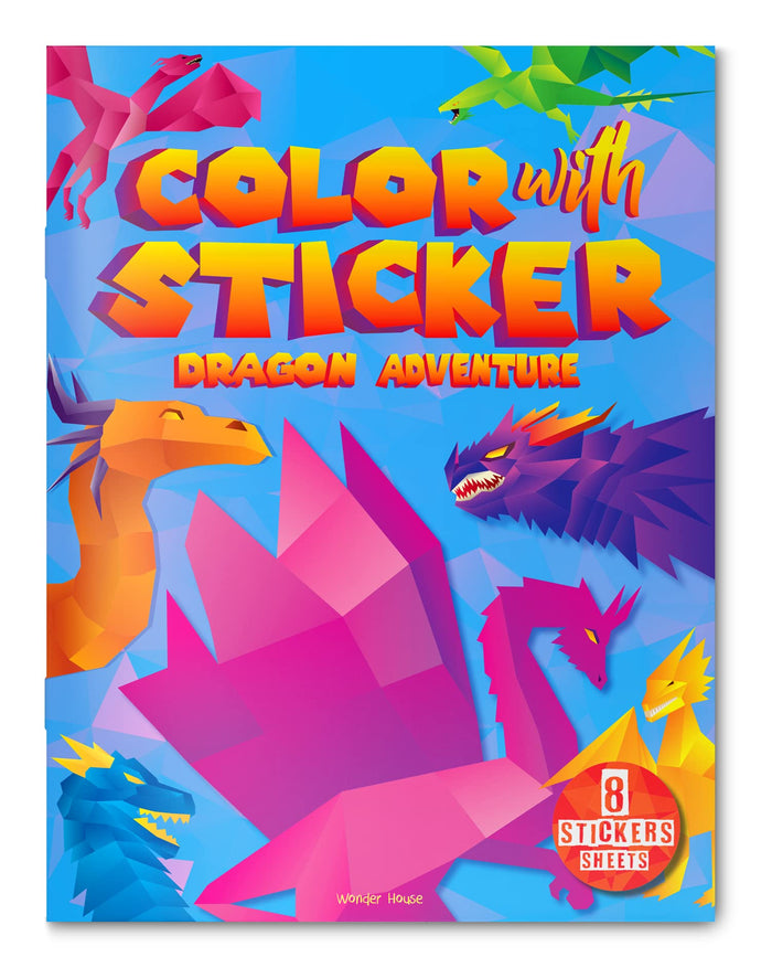 Color with Sticker - Dragon Adventure by Wonder House Books - Paperback cover