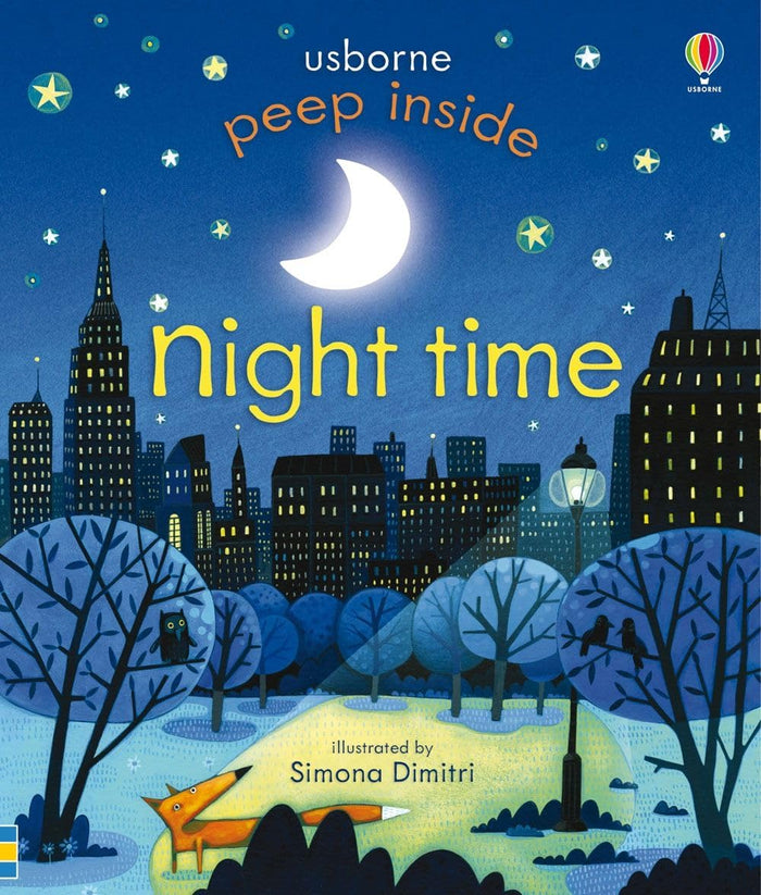 Peep Inside Night-Time by Anna Milbourne - Board Book cover