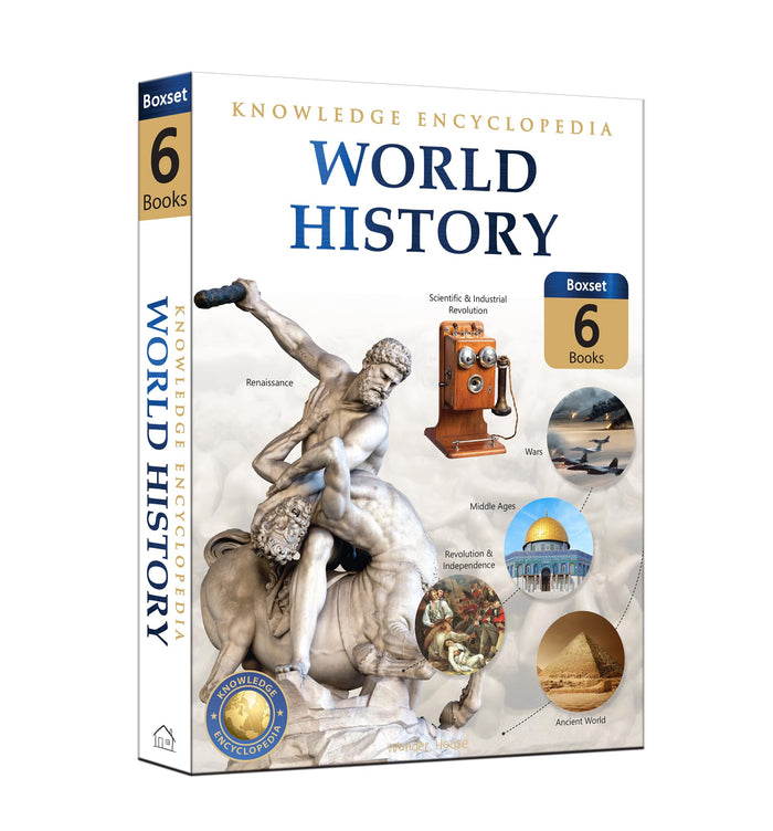World History - Collection of 6 Books : Knowledge Encyclopedia For Children (Box Set) by Wonder House Books - Paperback cover