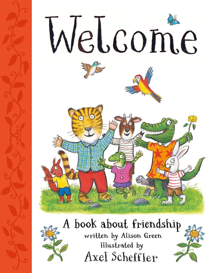 Front cover of the book 'Welcome: A Book About Friendship' by Alison Green.