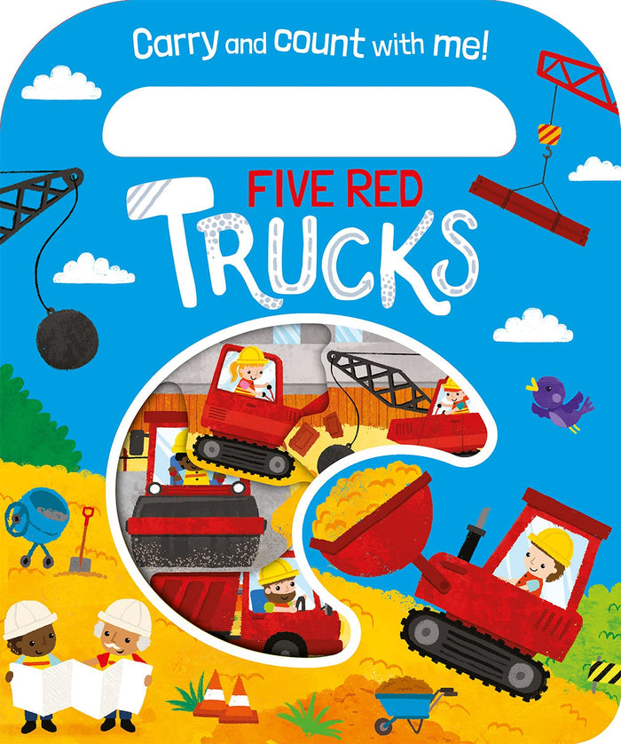 Five Red Trucks (Count and Carry Board Books) by Katie Button - Board Book cover